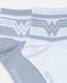 Shop Pack of 2 Justice League Wonder Woman White & Silver Ankle Socks