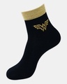 Shop Pack of 2 Justice League Wonder Woman Stud Styled Free Size High Ankle Socks-Design