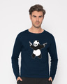 Shop Banksy Panda Full Sleeve T-Shirt-Front