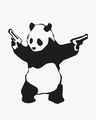 Shop Banksy Panda Round Neck 3/4th Sleeve T-Shirt