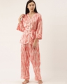 Shop Women Peach Satin Printed Night Suit