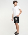 Shop Men's Black Bas 5 Min Aur Graphic Printed Shorts-Full