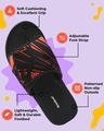 Shop Men's Black Bat Call Printed Velcro Sliders