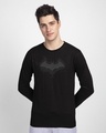 Shop Bat Drip Full Sleeve T-Shirt (BML) Black-Front