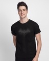 Shop Bat Drip Half Sleeve T-Shirt (BML) Black-Front