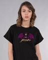 Shop Bat Girl Boyfriend T-Shirt (BML)-Front