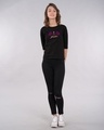 Shop Bat Girl Round Neck 3/4th Sleeve T-Shirt (BML)-Design