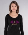 Shop Bat Girl Scoop Neck Full Sleeve T-Shirt (BML)-Front
