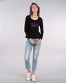 Shop Bat Girl Scoop Neck Full Sleeve T-Shirt (BML)-Design