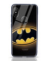 Shop Bat Logo Xiaomi Redmi Note 6 Pro Glass Mobile Cover (BML)-Front