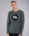 Shop Batman Applique Full Sleeve T-Shirt (BML)-Front