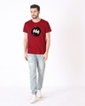 Shop Batman Applique Half Sleeve T-Shirt (BML)-Full