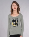 Shop Batman Chibi Scoop Neck Full Sleeve T-Shirt (BML)-Front