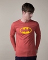 Shop Batman Classic Logo Full Sleeve T-Shirt (BML)-Front