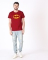 Shop Batman Classic Logo Half Sleeve T-Shirt (BML)-Full