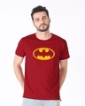 Shop Batman Classic Logo Half Sleeve T-Shirt (BML)-Front