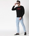 Shop Men's Black Batman Comic Grunge Graphic Printed Sweater-Design