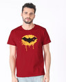 Shop Batman Dripping Half Sleeve T-Shirt (BML)-Front