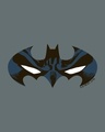 Shop Batman Eyes Logo Half Sleeve T-Shirt (BL)