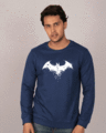 Shop Batman Intense Logo Glow In Dark Fleece Light Sweatshirt (BML)-Front
