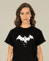 Shop Batman Intense Logo Glow In Dark Boyfriend T-Shirt (BML) -Front