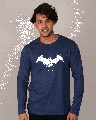 Shop Batman Intense Logo Glow In Dark Full Sleeve T-Shirt (BML) -Front