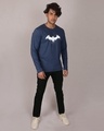 Shop Batman Intense Logo Glow In Dark Full Sleeve T-Shirt (BML) -Design