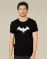 Shop Batman Intense Logo Glow In Dark Half Sleeve T-Shirt (BML) -Front