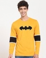 Shop Batman Logo Sleeve Panel T-Shirt-Front