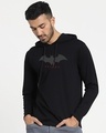 Shop Batman Outline Logo(BML) Full Sleeve Hoodie T-shirt-Front