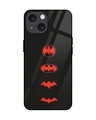 Shop Batman Premium Glass Cover for Apple iPhone 15-Front