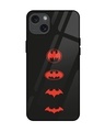 Shop Batman Premium Glass Cover for Apple iPhone 15 Plus-Front