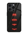 Shop Batman Premium Glass Cover for Apple iPhone 15 Pro-Front