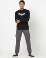 Shop Men's Black Batman Graphic Printed Sweatshirt-Full