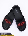 Shop Batman Red Symbol Men's Printed Sliders-Front