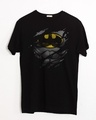 Shop Batman Torn Half Sleeve T-Shirt (BML)-Front