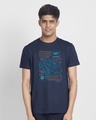 Shop Batmobile Blueprint Half Sleeve T-Shirt (DCL)-Front