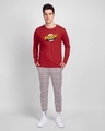 Shop Bazinga Sheldon Full Sleeve T-Shirt Bold Red-Design