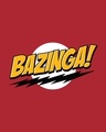 Shop Bazinga Sheldon Full Sleeve T-Shirt Bold Red