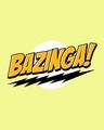 Shop Bazinga Sheldon Full Sleeve T-Shirt Neo Mint