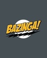 Shop Bazinga Sheldon Half Sleeve Hoodie T-Shirt Nimbus Grey-Full