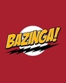 Shop Bazinga Sheldon Half Sleeve T-Shirt Bold Red