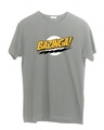 Shop Bazinga Sheldon Half Sleeve T-Shirt Meteor Grey-Front