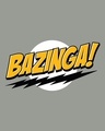 Shop Bazinga Sheldon Half Sleeve T-Shirt Meteor Grey