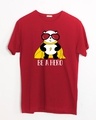 Shop Be A Hero Panda Half Sleeve T-Shirt-Front