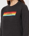 Shop Women's Black Be A Rainbow Typography Sweater