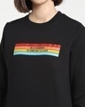 Shop Women's Black Be A Rainbow Typography Sweater