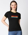 Shop Be a rainbow Half Sleeve Printed Rib T-Shirt-Front