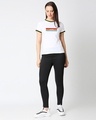 Shop Women's White Be a rainbow Typography Rib T-shirt-Design