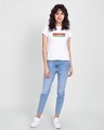 Shop Women's White Be a rainbow Slim Fit T-shirt-Design